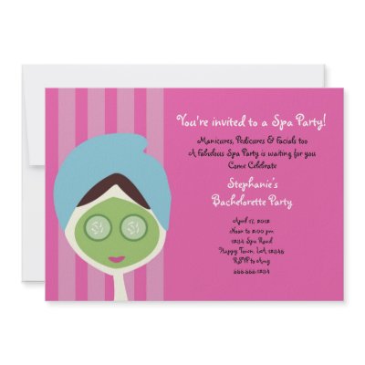 Spa Bachelorette Invitation (10-pack)