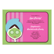 Spa Bachelorette or Birthday Invitation