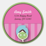 Spa Bachelorette or Birthday Seal Round Stickers