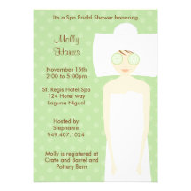 Spa Bachelorette Party Invitation