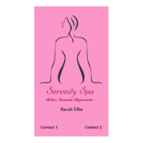 Spa beautician business card business cards