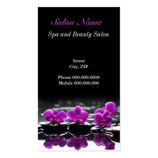 Spa beauty massage wellness Salon Business Card (front side)