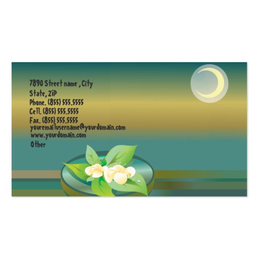 Spa Beauty Salon  Business Card (back side)