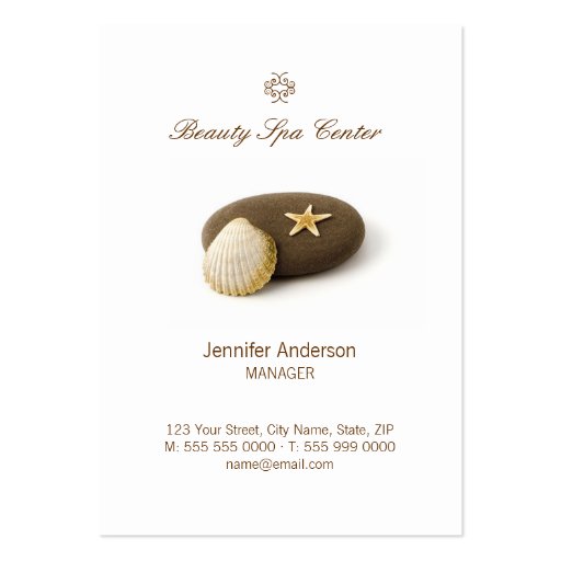 Spa Beauty Salon business card (front side)
