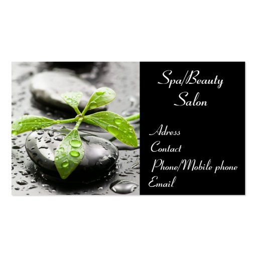 Spa/Beauty Salon Business Card (front side)