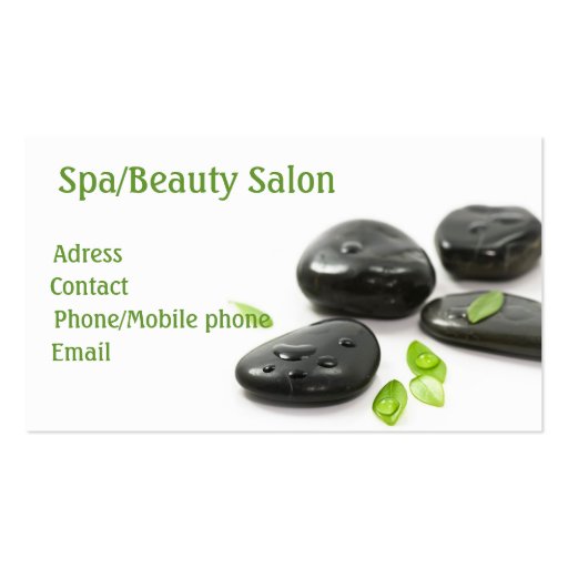 Spa/Beauty Salon Business Card (front side)