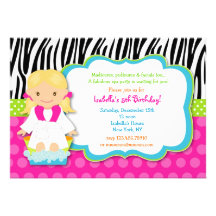 Spa Birthday Party Invitations
