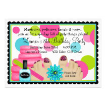 Spa Birthday  party Invitations invitations