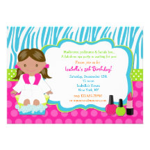 Spa Birthday Party Invitations