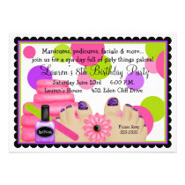 Spa Birthday  party Invitations invitations