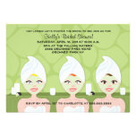 SPA BRIDAL SHOWER INVITATION Green Giraffe Print