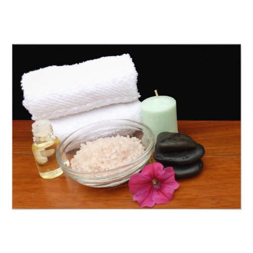 Spa Bridal Shower, Salon Scene Invitations