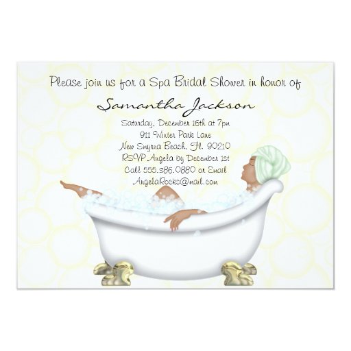Spa Bride Bridal Shower Invite | Zazzle