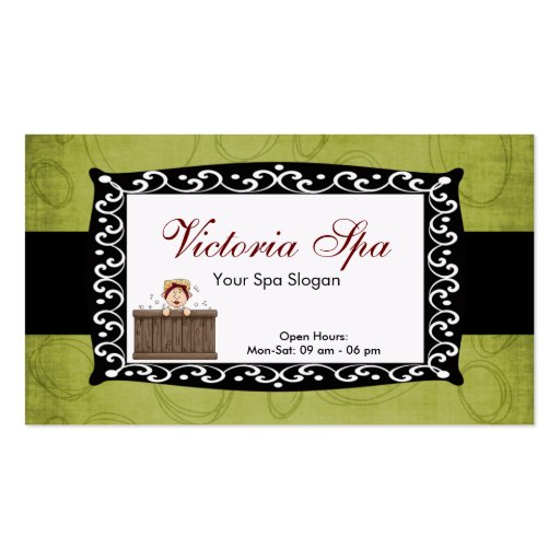 Spa Business Business Card Template (front side)