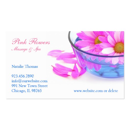 Spa Business Card (front side)