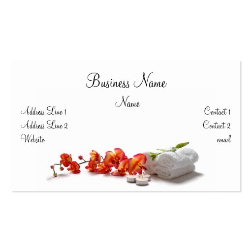Spa Business Card (front side)