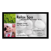 Spa business card - two sided