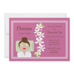 Spa Day Birthday Party Invitation invitation