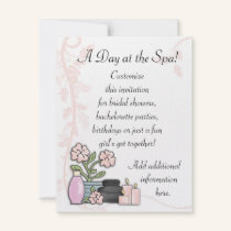 Spa Day invitations