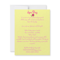 Spa Day Invitation