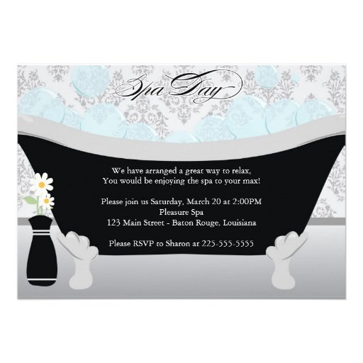 Spa Day Personalized Invite