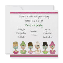 Spa Girls Invitation