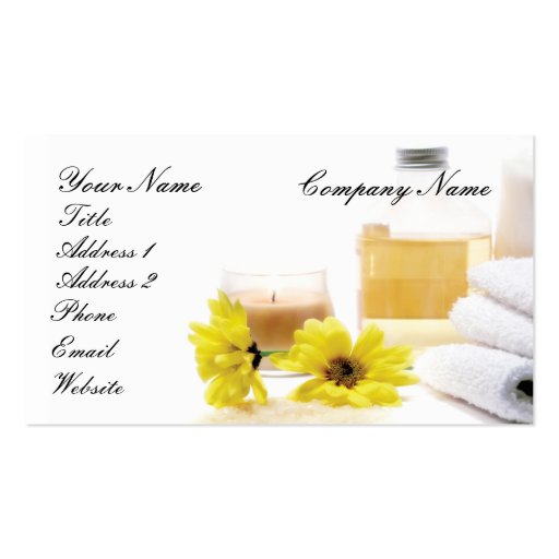 Spa/Massage Business Card (front side)