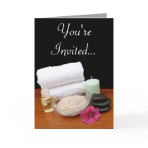 Spa/Massage/Pedicure Salon Scene Black/Color Card
