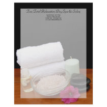 Spa/Massage/Pedicure Salon Scene Black/Color Letterhead