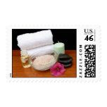 Spa/Massage/Pedicure Salon Scene Black/Color stamps