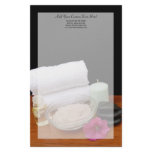 Spa/Massage/Pedicure Salon Scene Black/Color Stationery Paper