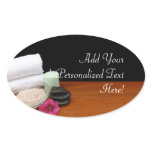 Spa/Massage/Pedicure Salon Scene Black/Color Stickers