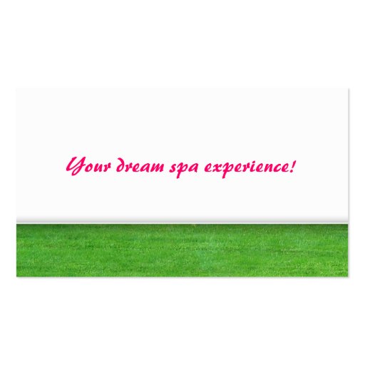 Spa / Massage Therapy Flower Business Card (back side)