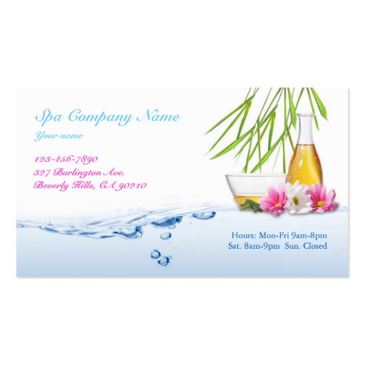 Spa / Natural Business Card (front side)
