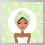 Spa or beauty salon relaxation poster print