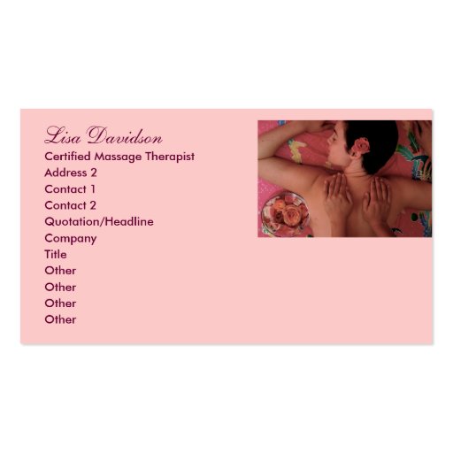 Spa or Massage Therapist Business Card
