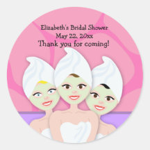 Spa Party Bridal Shower / Birthday Favor Sticker