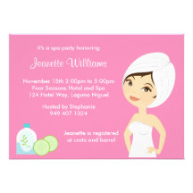 Spa Party Invitation