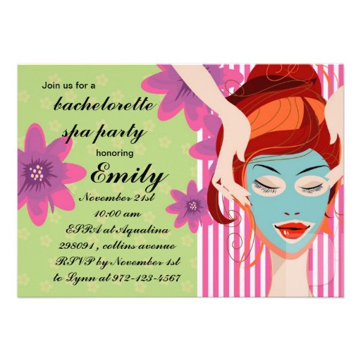 Spa Party invitation