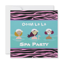 Spa Party Invitations