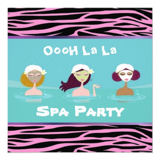 Spa Party Invitations