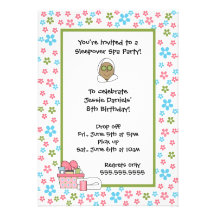 Spa Party Invite for girls CUTE!