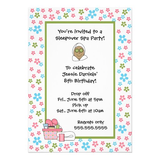 Spa Party Invite for girls CUTE!