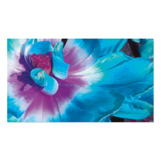 Spa - Salon Blue Flower Business Card (back side)