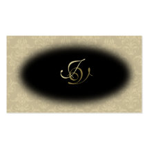 Spa & Salon Business Card nogram Black & Gold