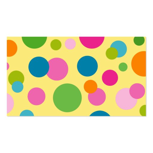 Spa - Salon Color Circles Business Card (front side)