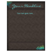 Spa Salon Floral Flyer Turquoise Blue Green