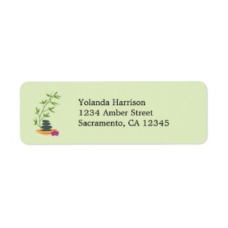 Spa Theme Address Label label