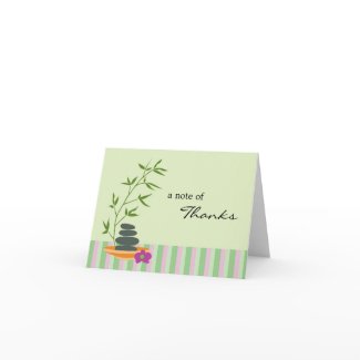 Spa Theme Thank You Card card