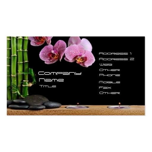 SPA, Wellness Business Card Template (front side)
